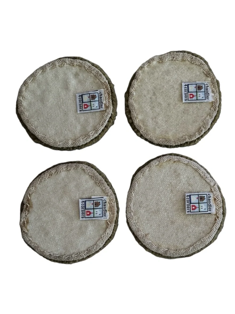 CHANDLER 4 CORNERS Coasters Buffalo Skull (set of 4) Hooked Wool Laura Megroy